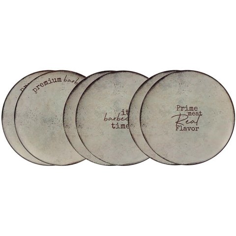 Kit Prato Raso Tramontina Churrasco Rustic em Porcelana 28 Cm 06 Peças 96950277