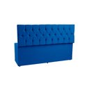 Ver imagem 2 de Recamier Sofá Baú Madrid 90 cm Suede Azul Marinho