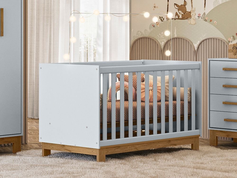 Berco Americano Mini Cama Cinza Q Encanto Slim - 3