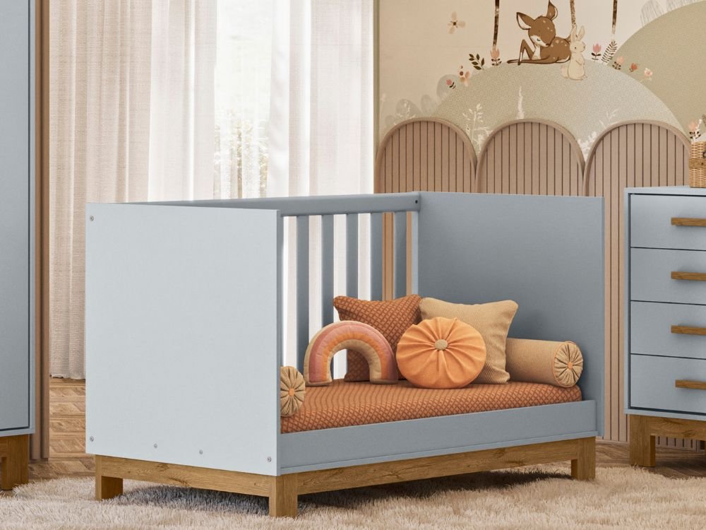 Berco Americano Mini Cama Cinza Q Encanto Slim - 4