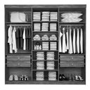 Ver imagem 3 de Guarda Roupa Casal 6 Portas 4 Gavetas 100% Mdf Leblon D'doro:cinamomo Off