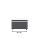 Ver imagem 6 de Balcão Multiuso Manu 120cm 3 Portas - Semtampo -ajl Móveis - Cinza