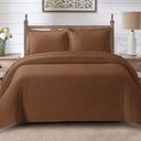 Ver imagem 2 de Kit Cobre Leito Colcha Casa Scarpa Anabela King Dupla Face Texturizado Percal 300 Fios 3 Peças -