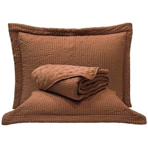 Kit Cobre Leito Colcha Casa Scarpa Anabela King Dupla Face Texturizado Percal 300 Fios 3 Peças -
