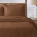 Ver imagem 3 de Kit Cobre Leito Colcha Casa Scarpa Anabela King Dupla Face Texturizado Percal 300 Fios 3 Peças -