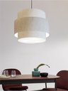 Ver imagem 3 de Lustre Pendente Cilíndrico Md-4384 Cúpula em Tecido Linho Bege Tam: 50cm Lustres Vivare
