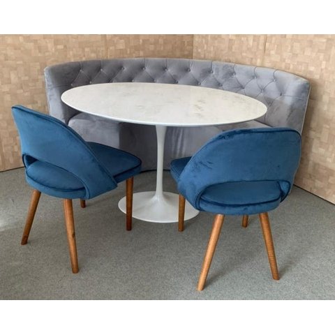 Sofá Canto Alemão U Botonê - Cinza