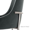 Ver imagem 5 de Sala de Jantar Mesa Selene com 4 Cadeiras Moderna Mobilia Jade/cinamomo Imbuia/prata