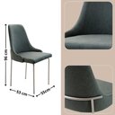 Ver imagem 4 de Sala de Jantar Mesa Selene com 4 Cadeiras Moderna Mobilia Jade/cinamomo Imbuia/prata