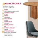 Ver imagem 2 de Sala de Jantar Mesa Selene com 4 Cadeiras Moderna Mobilia Jade/cinamomo Imbuia/prata