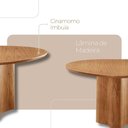 Ver imagem 7 de Sala de Jantar Mesa Selene com 4 Cadeiras Moderna Mobilia Jade/cinamomo Imbuia/prata