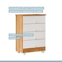 Ver imagem 3 de Cômoda de Bebê 100% MDF 4 Gavetas Soft Life