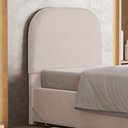 Ver imagem 3 de Cabeceira Cama Box 100cm Orgânica Lanna W01 Linho Bege - Lyam Decor