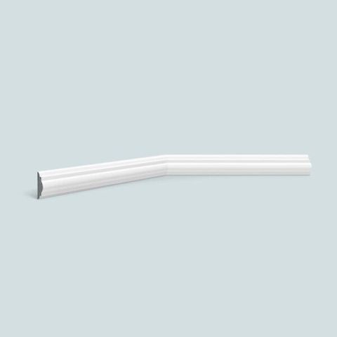 Rodameio e Boiserie de Poliestireno Espaçofloor Branco 3cm X 15mm X 2,20m