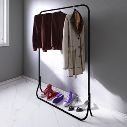 Cabideiro Para Casa Moderna + Espelho Adnet Pendulo Redondo Nova Decor Conjunto De Móveis Diversos - 2