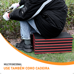 Tapete Yoga Exercícios Dobrável Multifunções Alça Eva Acolchoado 5sports:vermelho - 7