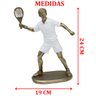 Estatueta Decorativa Tenista Raquete Resina Escultura 24cm - 3