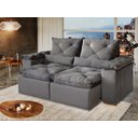 Ver imagem 1 de Sofa Grecia Retratil e Reclinavel 2,00 Metros Kasa Comigo Cor Cinza