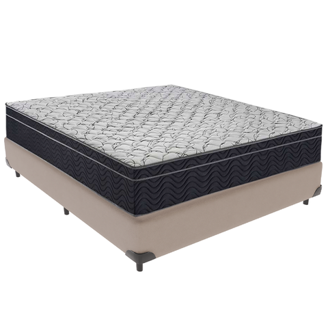 Cama Box e Colchão Airtech 150 Espuma D45 Casal Ortobom: Bege