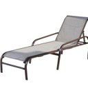 Ver imagem 4 de Kit 2 Espreguiçadeiras para Jardim 46cm x 62cm x 190cm Slim Marrom/Bege