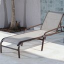 Ver imagem 1 de Kit 2 Espreguiçadeiras para Jardim 46cm x 62cm x 190cm Slim Marrom/Bege