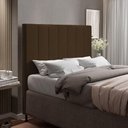 Ver imagem 1 de Cabeceira Cama Box King 195cm Suede Marrom