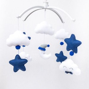 Mobile Musical Giratório Bebe Nuvem Chuva de Amor