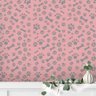 Papel de Parede Pegadas e Ossinhos Fundo Rosa Gh Papel de Parede 3,0m - 2