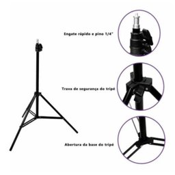 Ring Light Iluminador 10 Polegadas Com Tripé De 1,75 Cm - 3