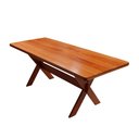 Ver imagem 3 de Conjunto Mesa Rústica 2m 2 Bancos e 2 Cadeiras Madeira Maciça Angelim:Natural