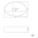 Ver mais imagens de Cuba Dourada Oval Luxo Lavabo Banheiro 62x42cm