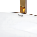 Ver imagem 4 de Cuba Dourada Oval Luxo Lavabo Banheiro 62x42cm