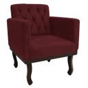 Ver imagem 4 de Kit Diva Recamier Diana 160cm Lado Esquerdo e 01 Poltrona Classic Suede Bordô - ADJ Decor