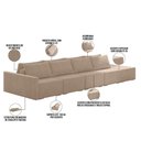 Ver imagem 4 de Sofá Ilha Modular para Sala 432cm com Puff Dublin K01 Veludo Bege