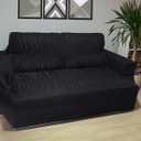 Ver imagem 3 de Capa Sofá Retrátil 2 Lugares 1,70 X 1,10m Elasticada 100% Poliéster Preta