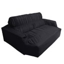 Ver imagem 1 de Capa Sofá Retrátil 2 Lugares 1,70 X 1,10m Elasticada 100% Poliéster Preta