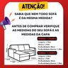 Capa Sofá Retrátil 2 Lugares 1,70 X 1,10m Elasticada 100% Poliéster Preta - 2