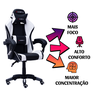 Cadeira Gamer Racer X Comfort de Escritório Ergonômica Giratória Branca - 3