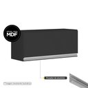 Ver imagem 6 de Kit 02 Armários Aéreo Multiuso Geladeira Lux 60cm 100% MDF Basculante Preto TX Fosco - Desk