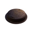 Ver imagem 1 de Tampa Tampão de Chão Redondo Simples de Ferro Fundido 60cm