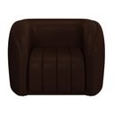 Ver imagem 7 de Kit Sofá 3 Lugares Sala Estar 292 com Poltrona Lazio Pés Madeira M03 Corano Marrom - Lyam Decor