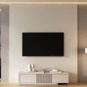 Ver imagem 1 de Rack Extensível Ripado Painel para TV até 75 Polegadas 200CMX230CM Aruá CabeCasa MadeiraOriginals