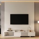 Ver imagem 2 de Rack Extensível Ripado Painel para TV até 75 Polegadas 200CMX230CM Aruá CabeCasa MadeiraOriginals
