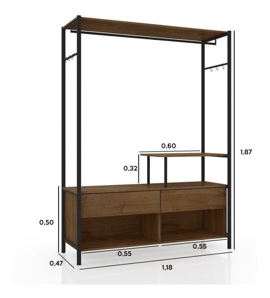 1 Guarda-Roupa Casal Closet Barcelona + 1 Paris Pr Demolição - 7