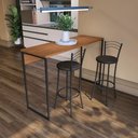 Ver imagem 2 de Bancada para Cozinha Estilo Industrial Kappesberg Li043 Canela/preto Fosco