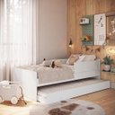 Ver imagem 2 de Cama Infantil com Protetores Laterais e Cama Auxiliar 194X94,2cm Branco