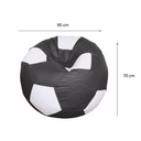 Ver imagem 3 de Puff Bola Fuebol com Enchimento Decoração Quarto Sala Jogos - Preto