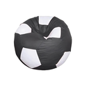 Ver imagem 1 de Puff Bola Fuebol com Enchimento Decoração Quarto Sala Jogos - Preto