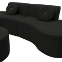 Ver mais imagens de Sofá Modular Orgânico Monterrey 260cm + Puff Suede Preto