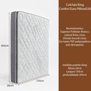 Ver imagem 3 de Colchão King 193x203x24 Confort Euro Pillow D-28 com Molas Ensacadas - Sallar Home